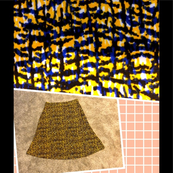 Jones Wear Stretchy Skirt Size XL Elastic Waist Flowy Unlined Midi Colorfully - Picture 1 of 8